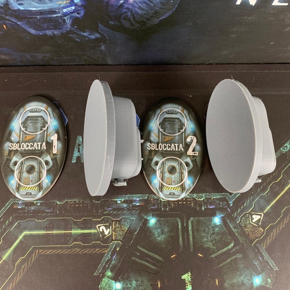 Nemesis: 4x Set Capsule di Salvataggio 3D Escape Pods Token Sci-fi immagine 2