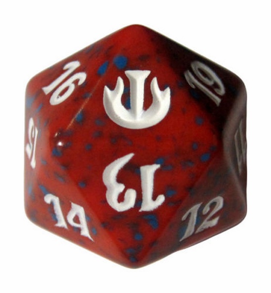 Magic SPINDOWN Dice d20 JOU Red Rosso Dado Segna Punti Life Counter immagine 1