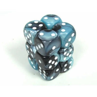 12 d6 Dice Chessex GEMINI BLACK SHELL 26646 Dadi