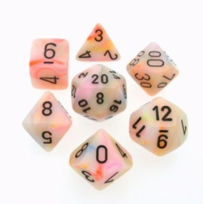 7 Die Set Chessex FESTIVE CIRCUS black Dice CIRCO nero Dadi Dado 27442