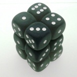 12 d6 Dice Chessex FROSTED SMOKE LE409 Dadi