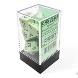 7 Dice Set Chessex PASTEL GREEN black 25465 Dadi