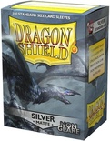 100 Sleeves Dragon Shield Standard MATTE NON GLARE SILVER Bustine Protettive Argento