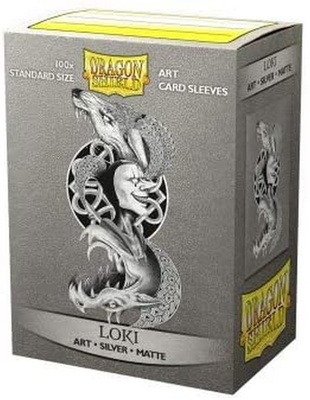 100 Sleeves Dragon Shield Magic ART SILVER MATTE LOKI Bustine Protettive