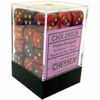 36 d6 Dice Chessex PURPLE RED  26826 Dadi