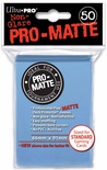 50 Deck Protector Sleeves Ultra Pro Magic PRO MATTE LIGHT BLUE Celeste Bustine Protettive Buste