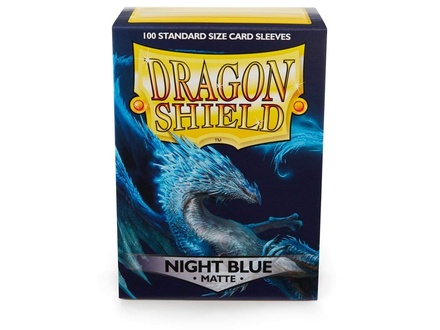 100 Sleeves Dragon Shield Standard MATTE NIGHT BLUE Bustine Protettive Blu Notte