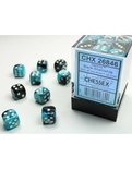 36 d6 Dice Chessex Gemini BLACK SCHELL 26846 Dadi