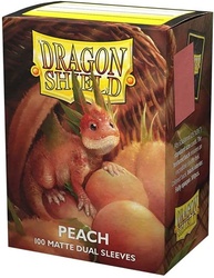 100 Sleeves Dragon Shield Standard  MATTE DUAL PEACH  Bustine Protettive
