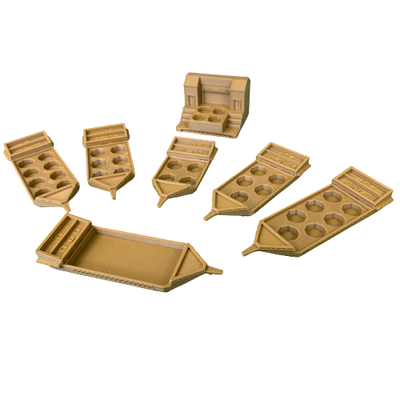 Puerto Rico: Set 6x Barche e Casa del Commercio Deluxe 3D