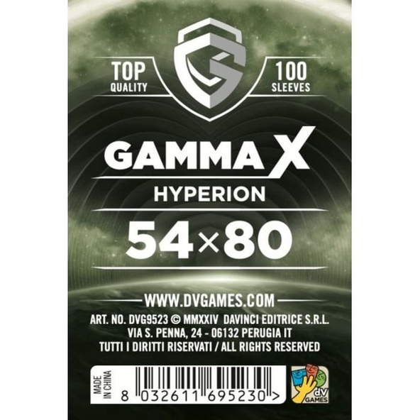 100 Sleeves Gamma X HYPERION 54x80 Bustine Protettive immagine 1