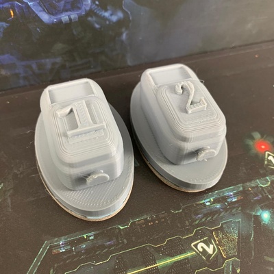 Nemesis: 4x Set Capsule di Salvataggio 3D Escape Pods Token Sci-fi