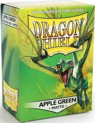 100 Sleeves Dragon Shield Standard MATTE APPLE GREEN Bustine Protettive Verde Mela