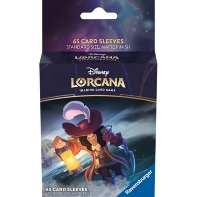 65 Sleeves Disney Lorcana Standard CAPTAIN HOOK Bustine Protettive