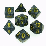 7 Dice Chessex SPECKLED URBAN CAMO YELLOW 25328 Dadi