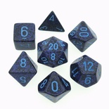 7 Dice Chessex SPECKLED COBALT BLUE 25307 Dadi