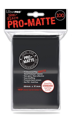 100 Deck Protector Sleeves Ultra Pro Magic PRO MATTE STANDARD BLACK Nero Bustine Protettive Buste