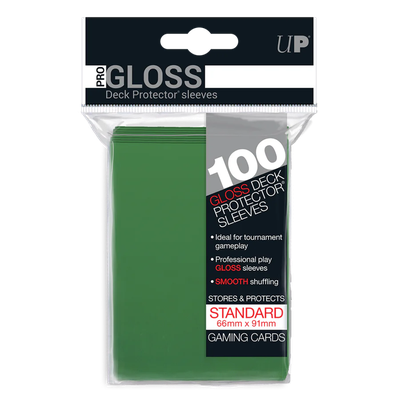 100 Sleeves Ultra Pro STANDARD GREEN Pro Gloss Bustine Verde