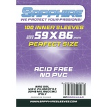 100 Sleeves Sapphire DARK LILLA 59x86 PERFECT SIZE Bustine Protettive