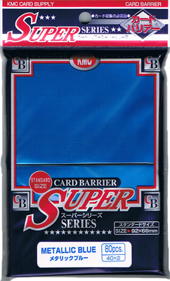 80 Card Barrier Kmc Magic SUPER SERIES METALLIC BLUE Blu Metallico Bustine Protettive Buste 66x91