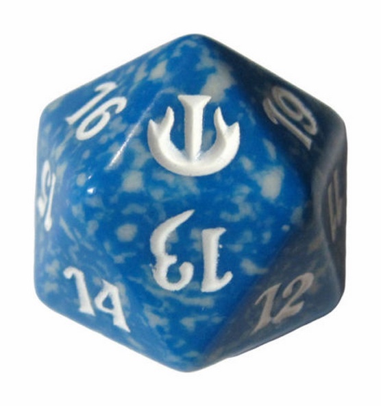 Magic SPINDOWN Dice d20 JOU Blue Blue Dado Segna Punti Life Counter immagine 1