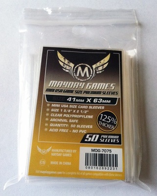 50 Card Sleeves Mayday PREMIUM MINI USA 41x63 Bustine Protettive Giochi da Tavolo Buste