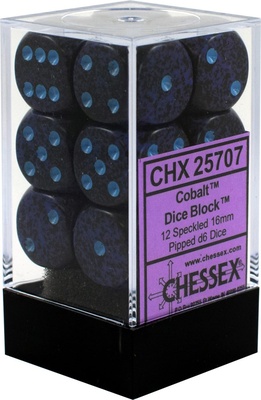 12 d6 Dice Chessex SPECKLED COBALT BLU 25707 Dadi