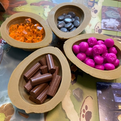 Everdell: Set 5x Ciotola Noce per Risorse 3D