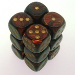 12 d6 Dice Chessex SCARAB BLUE BLOOD 27619 Dadi