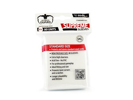 80 Supreme Sleeves Ultimate Guard Magic WHITE Bustine Protettive BIANCO
