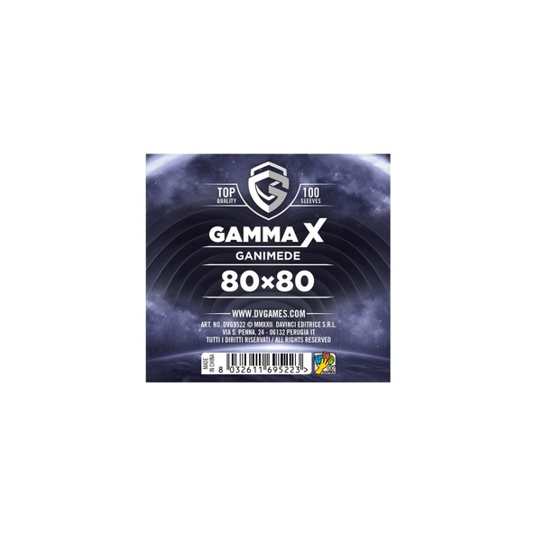 100 Sleeves Gamma X GANIMEDE 80X80 Bustine Protettive immagine 1