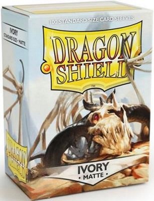 100 Sleeves Dragon Shield Magic MATTE IVORY Bustine Protettive Bianco Avorio