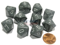 10 d10 Dice Chessex SPECKLED HI TECH 25140 Dadi