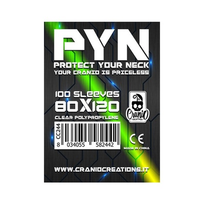 100 Sleeves PYN 80x120 Bustine Protettive x Giochi da Tavolo