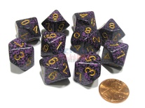 10 d10 Dice Chessex SPECKLED HURRICANE 25117 Dadi