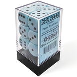 12 d6 Dice Chessex Pastel BLUE black 25666 Dadi