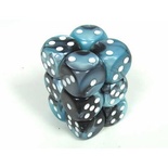 12 d6 Dice Chessex GEMINI BLACK SHELL 26646 Dadi