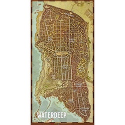 D&D 5a ED. : WATERDEEP MAPPA DELLA CITTA' Accessorio Gioco di Ruolo