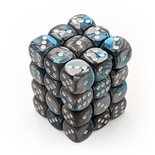36 d6 Dice Chessex Gemini STEEL TEAL 26856 Dadi
