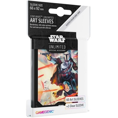 60+1 Sleeves Gamegenic 66x92 Star Wars Unlimited ART SLEEVES MANDALORIAN Bustine Protettive
