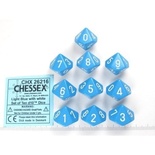 10 d10 Dice Chessex LIGHT BLUE 26216 Dadi
