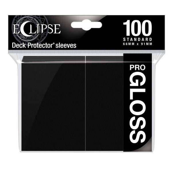 100 Sleeves Ultra Pro ECLIPSE STANDARD PRO GLOSS Black Bustine Protettive Nero immagine 1