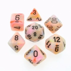 7 Die Set Chessex FESTIVE CIRCUS black Dice CIRCO nero Dadi Dado 27442