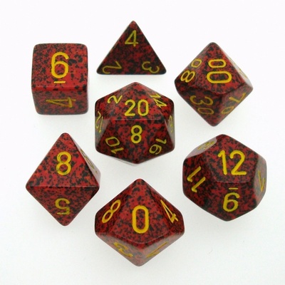 7 Dice Chessex SPECKLED MERCURY GOLD 25323 Dadi