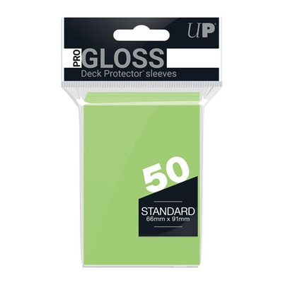 50 Sleeves Ultra PRO GLOSS Standard LIME GREEN Bustine Protettive Verde Limone