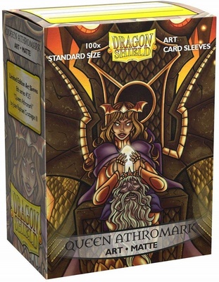 100 Sleeves Dragon Shield Magic ART MATTE QUEEN ATHROMARK  Bustine Protettive