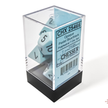 7 Dice Set Chessex PASTEL BLUE black 25466 Dadi