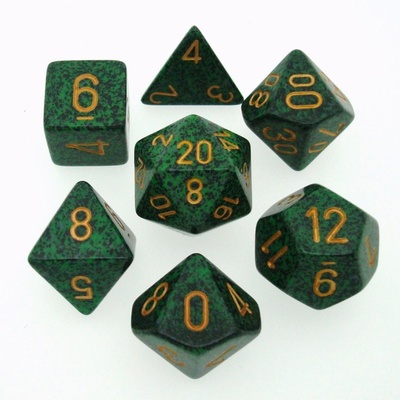 7 Dice Chessex SPECKLED GOLDEN RECKON GOLD 25335 Dadi