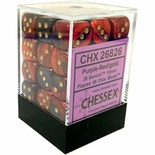 36 d6 Dice Chessex PURPLE RED  26826 Dadi