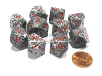 10 d10 Dice Chessex SPECKLED GRENITE 25120 Dadi
